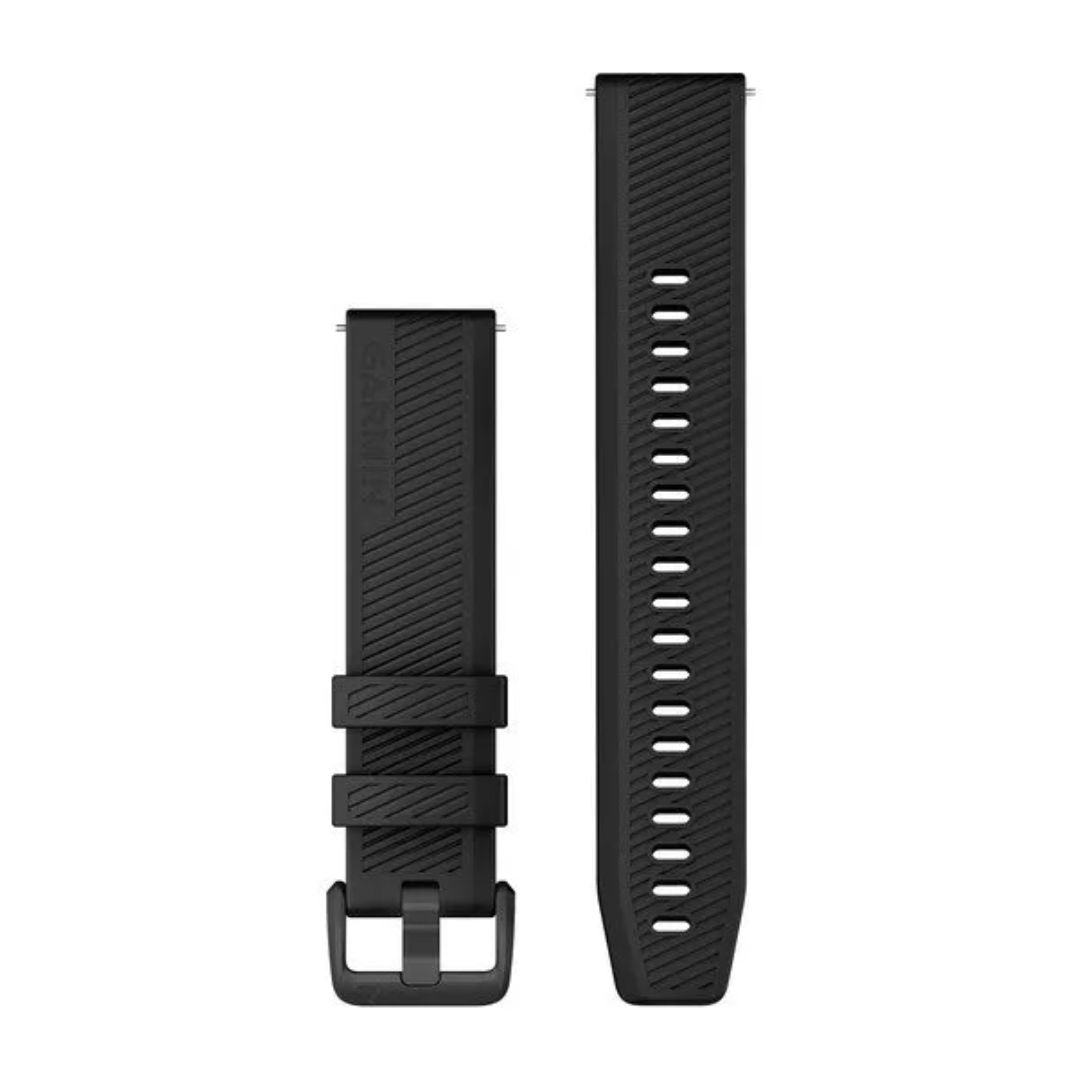 Garmin black Quick release silicone strap 20mm, quick release, 010-12926-00
